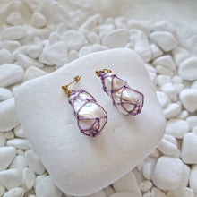 Load image into Gallery viewer, Pearl Net Earrings