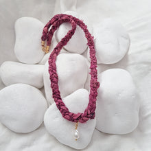 Load image into Gallery viewer, Pink Sari Necklace