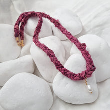 Load image into Gallery viewer, Pink Sari Necklace
