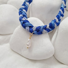 Load image into Gallery viewer, Blue Sari Necklace

